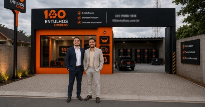 Danilo Santana e Marcos Henrique - CEO e Diretor de Operações 100 Entulhos Express.